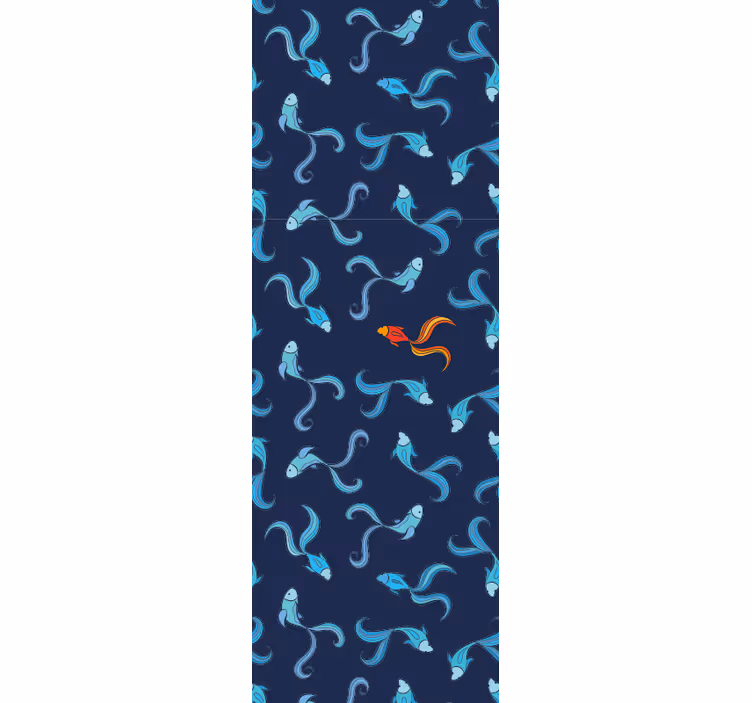 Moderne raambekleding een op de duizend oranje vissen - TenStickers