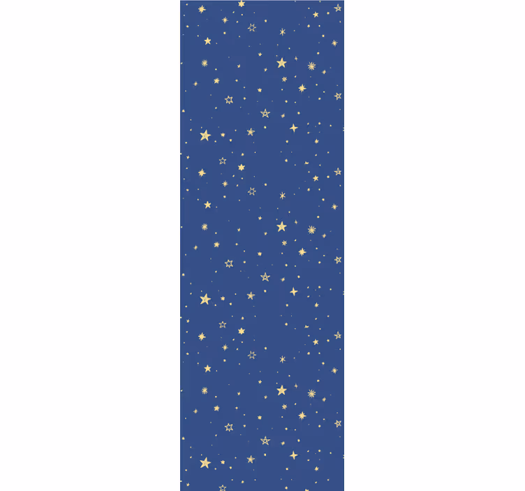 Moderne raambekleding gouden sterren op blauwe achtergrond - TenStickers