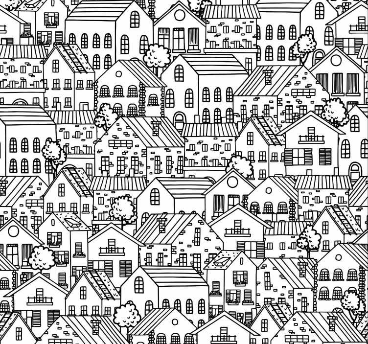 Moderne raambekleding stadsmotieven - TenStickers