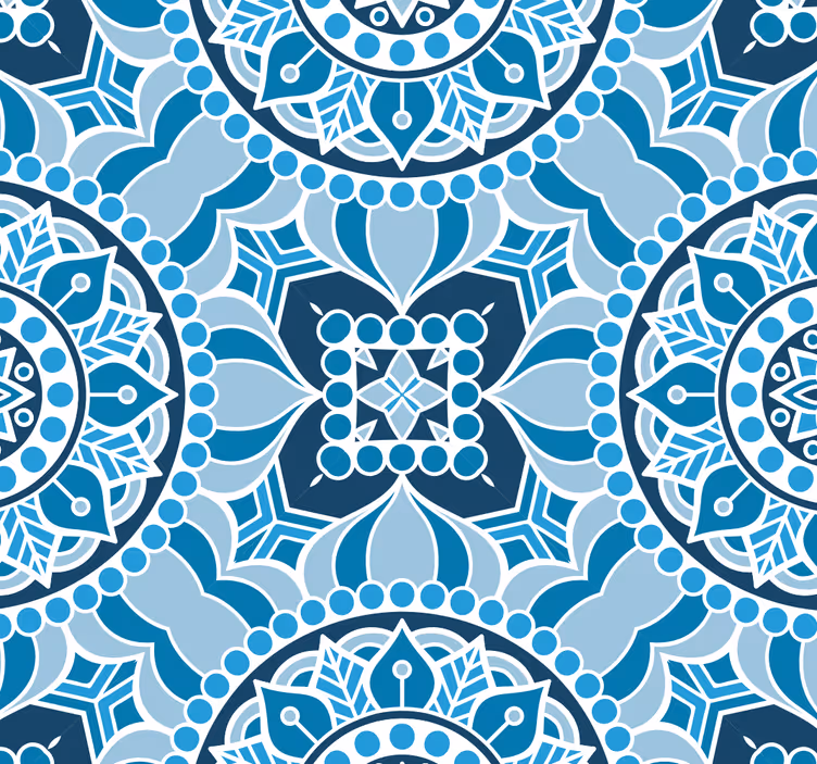 Raambekleding badkamer in mandala stijl - TenStickers