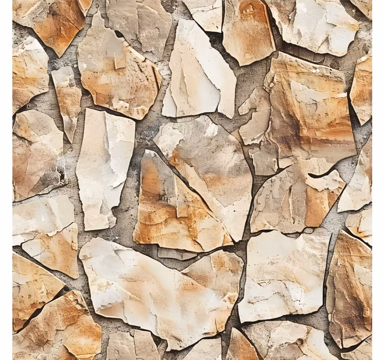 Rolgordijn beige met rustiek patroon - TenStickers