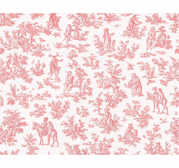 Roze rolgordijn vintage platteland ontwerp - TenStickers