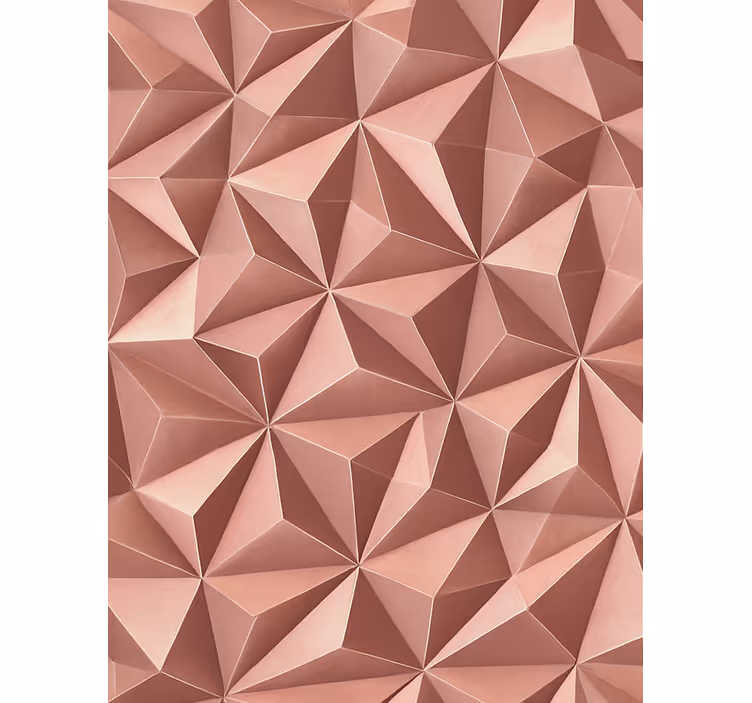 Roze rolgordijn roze gouden abstracte geometrische folie - TenStickers