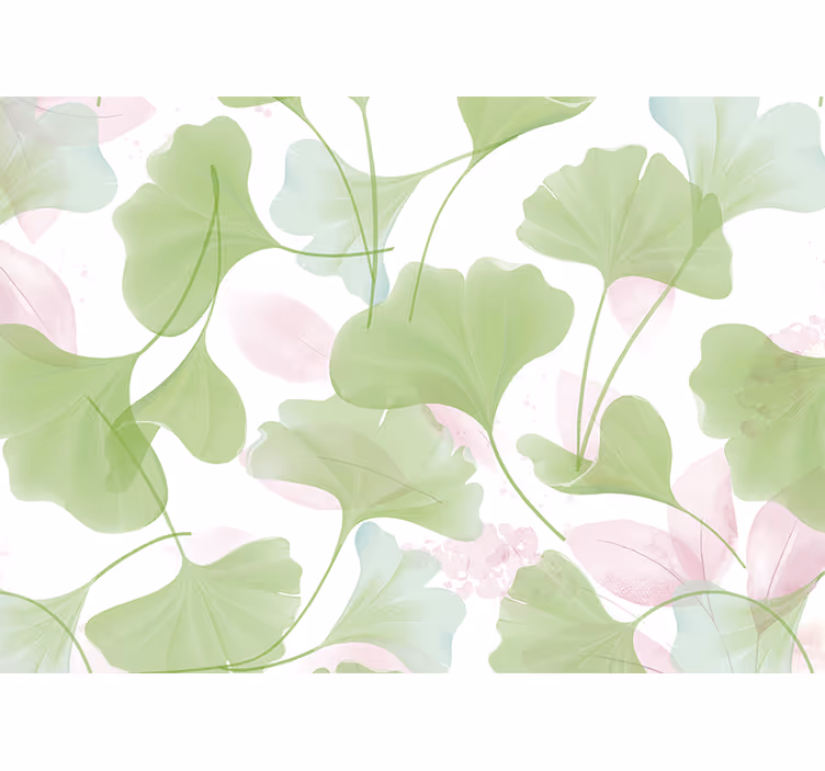 Rolgordijn keuken glamour aquarel ginkgo bladeren - TenStickers