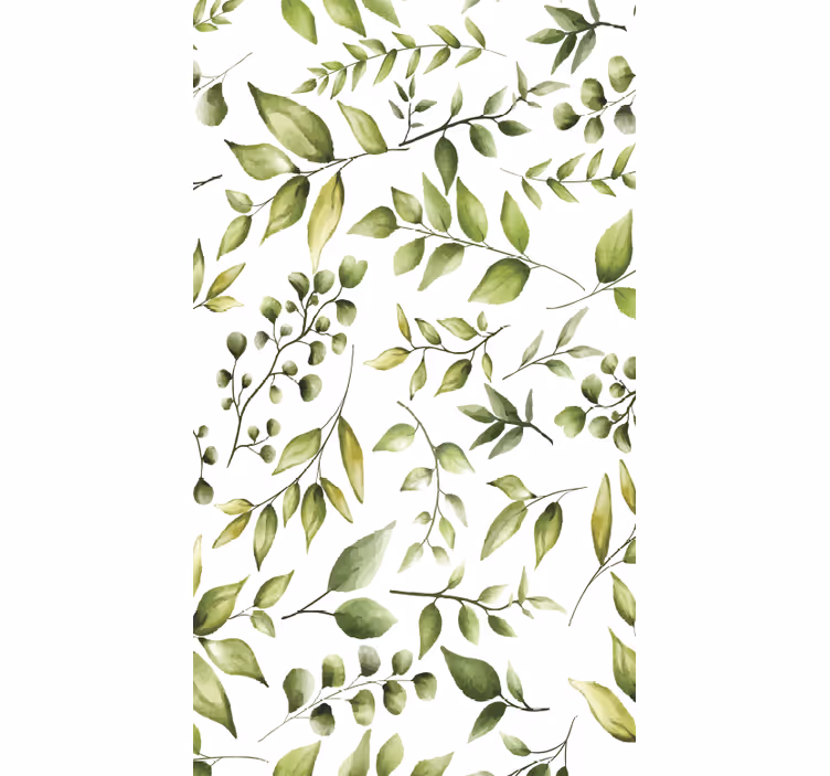 Rolgordijn keuken watercolor eucalyptus bladeren - TenStickers