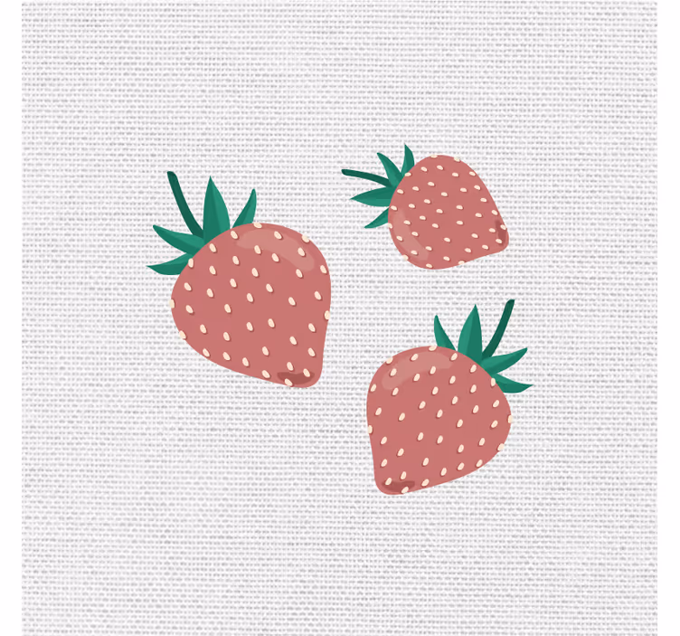 Rolgordijn keuken kleurrijk handgeschreven aardbeienpatroon - TenStickers
