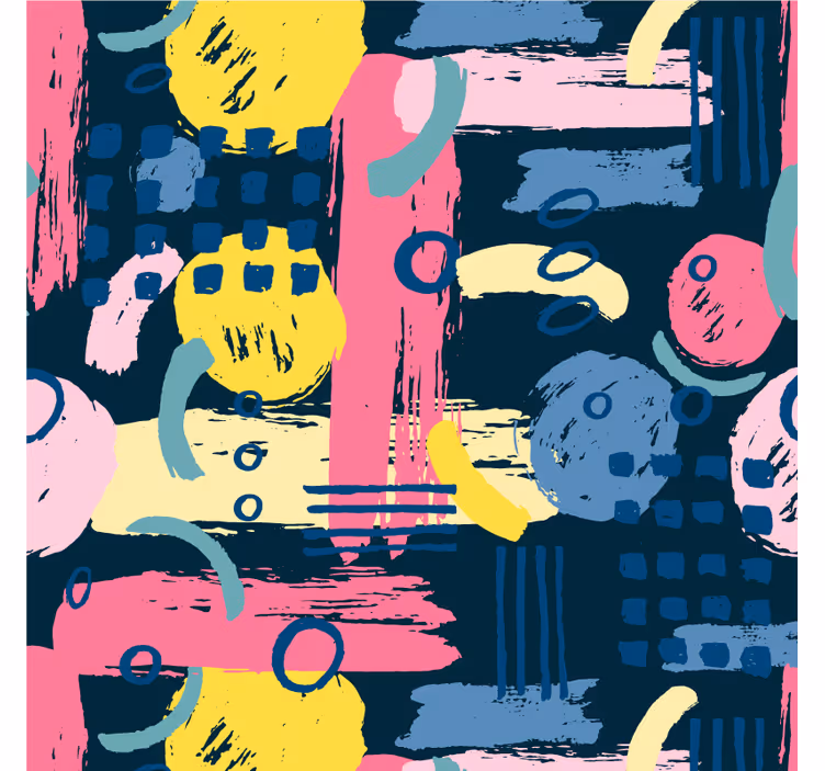 Rolgordijn woonkamer abstracte kleuren - TenStickers