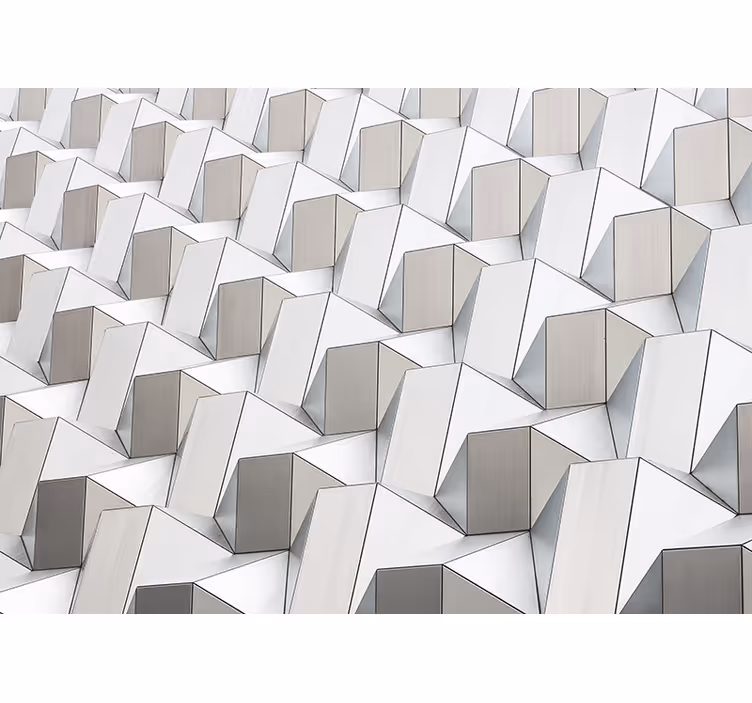 Wit rolgordijn 3d patroon grijs - TenStickers