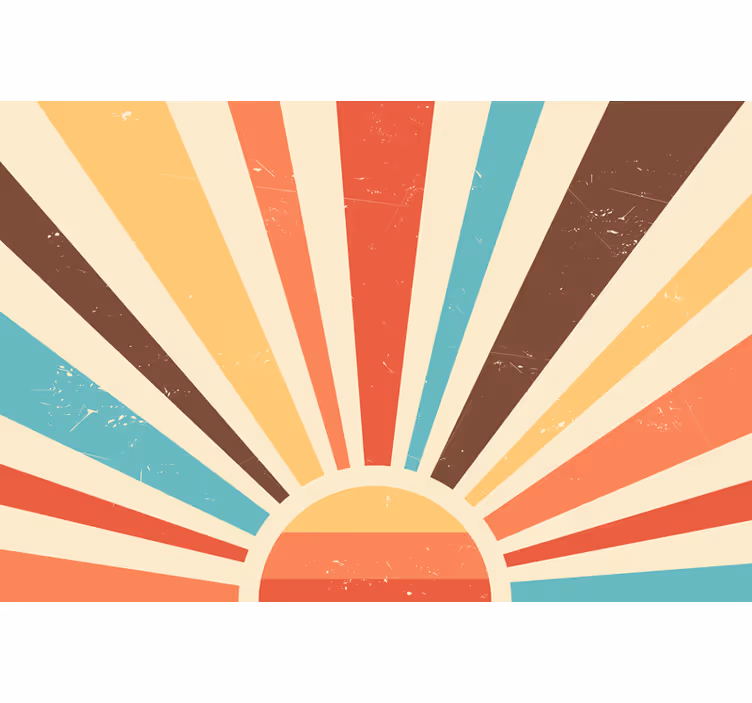 Rolgordijn woonkamer abstract vintage zonsondergang - TenStickers