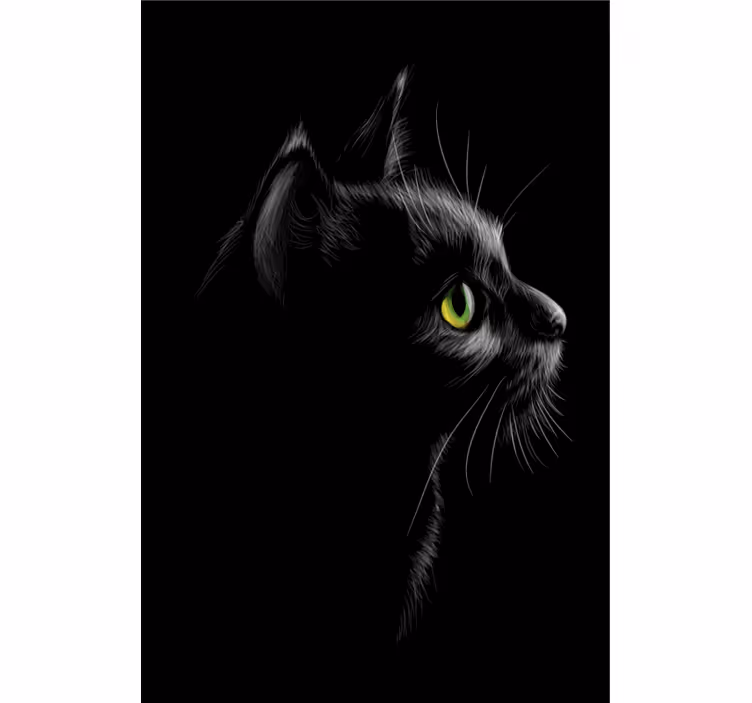 Rolgordijn woonkamer groene kattenogen - TenStickers