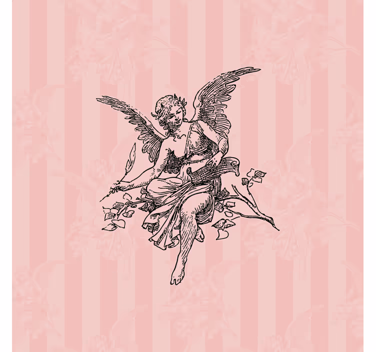 Rolgordijn woonkamer toile de jouy patroon design - TenStickers
