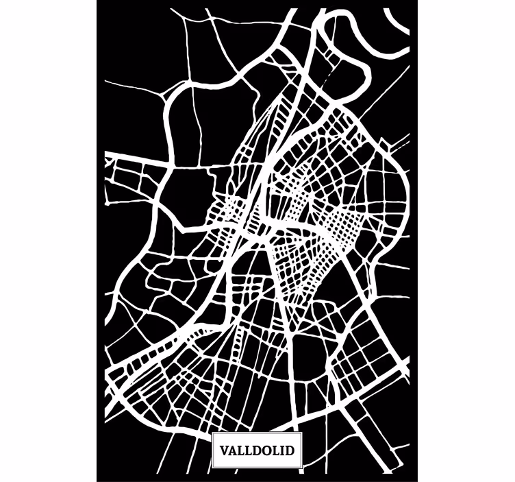 Rolgordijn woonkamer mapa topografisch valladolid - TenStickers