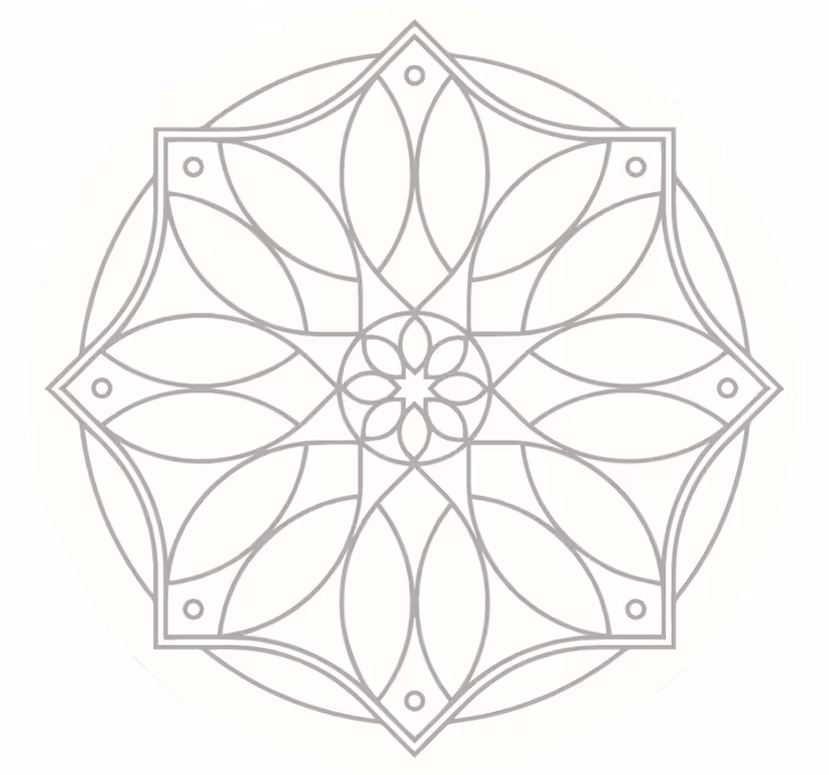 Wit rolgordijn met mandala design - TenStickers