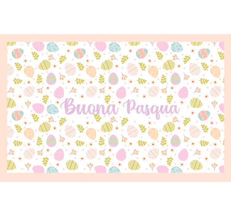 Rolgordijn geel buona pasqua italia - TenStickers