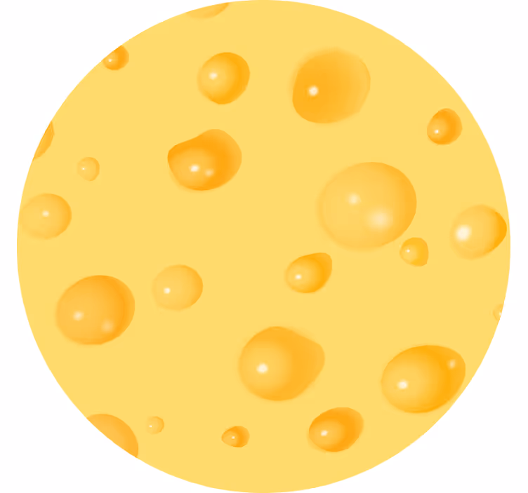 Rolgordijn geel emmentaler kaas - TenStickers