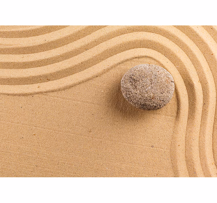 Rolgordijn beige textured zen sphere - TenStickers