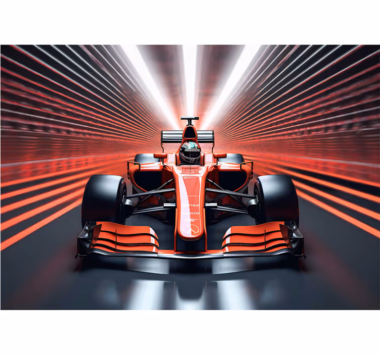 Rolgordijn rood red formula 1 - TenStickers