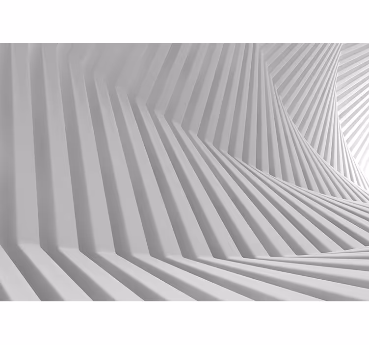 Rolgordijn woonkamer abstract geometrische golven - TenStickers