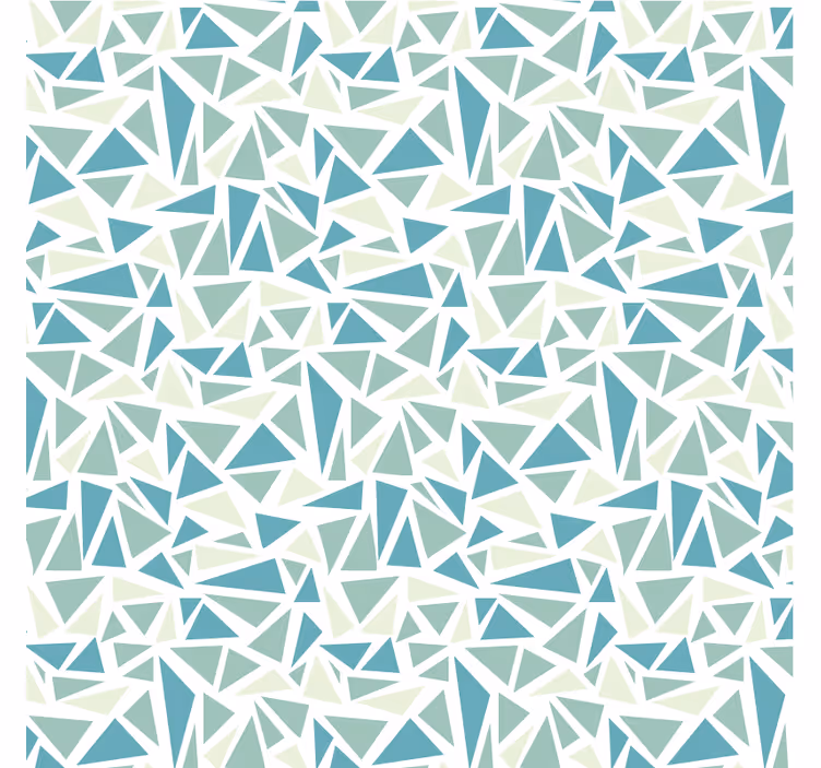 Blauw rolgordijn groene retro mozaïek - TenStickers