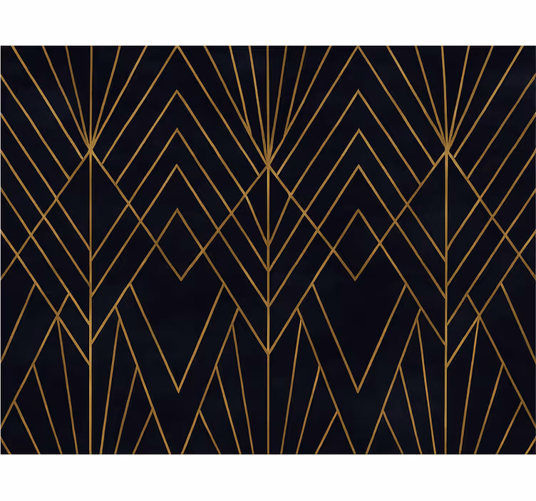 Moderne raambekleding elegante gouden figuren - TenStickers