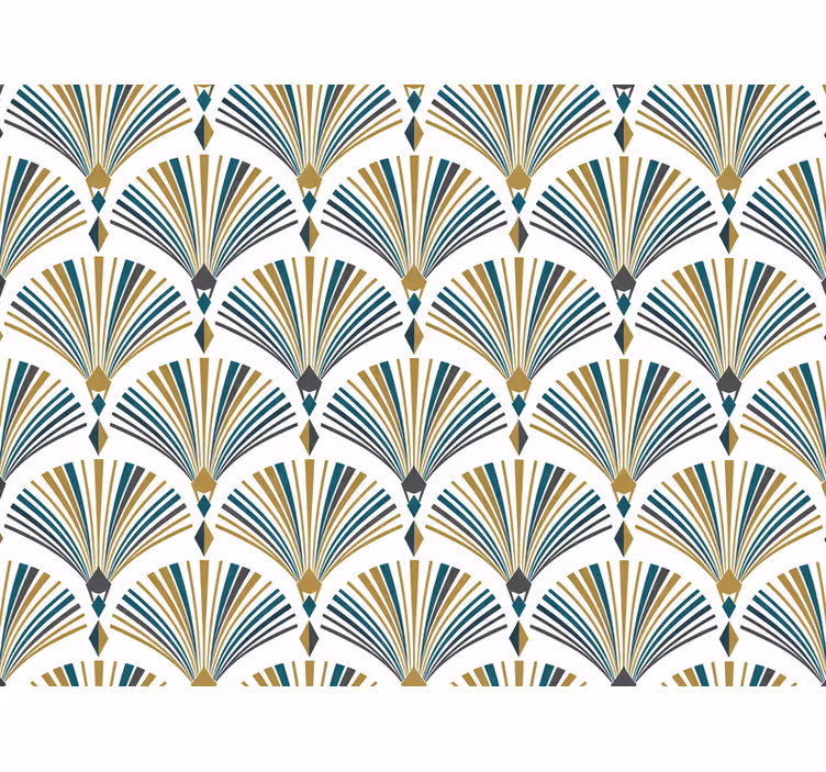Moderne raambekleding vintage gatsby fan muurschildering - TenStickers