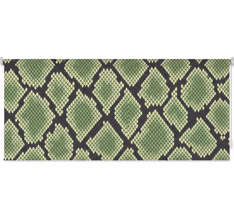 Rolgordijn groen abstract slangenhuid - TenStickers