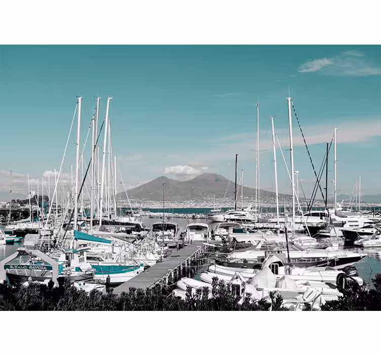 Rolgordijn woonkamer vesuvius napels landschap - TenStickers