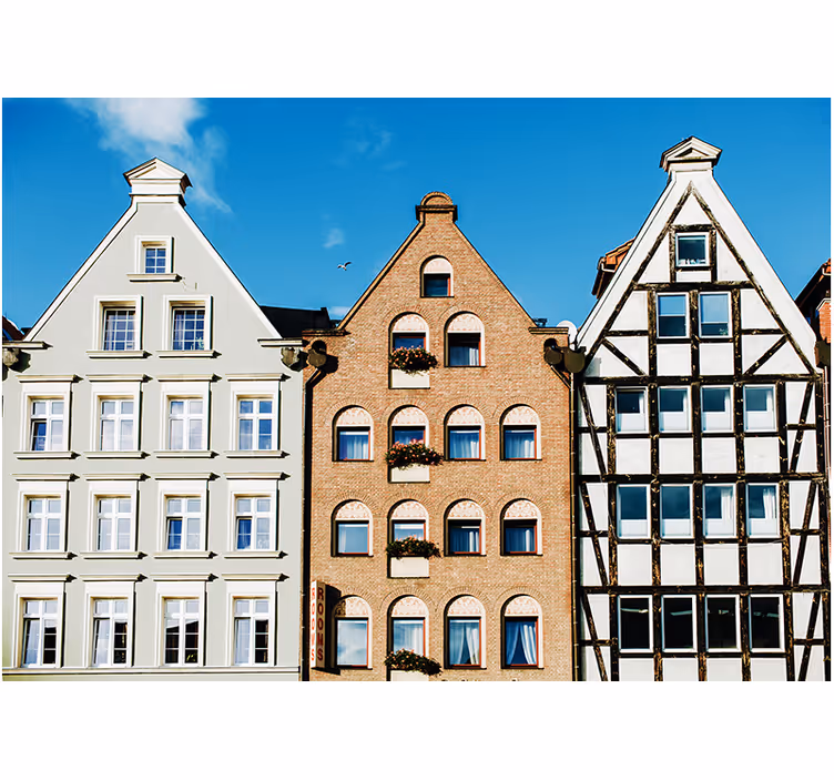 Rolgordijn woonkamer gemberhuizen in gdańsk - TenStickers