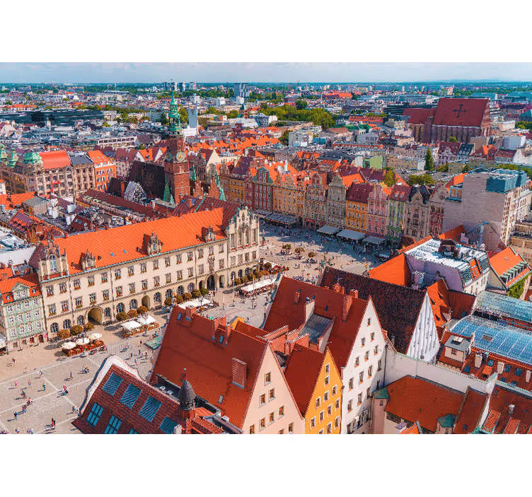 Rolgordijn woonkamer wrocław panoramafoto - TenStickers