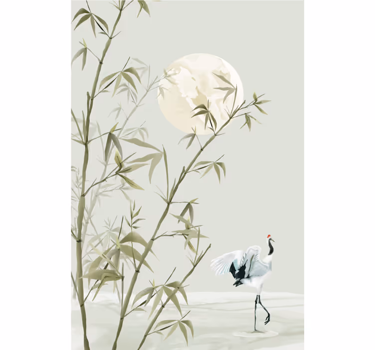Rolgordijn woonkamer bamboo art - TenStickers
