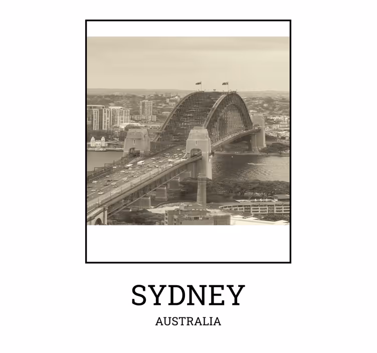 Rolgordijn woonkamer sydney zwart-wit - TenStickers