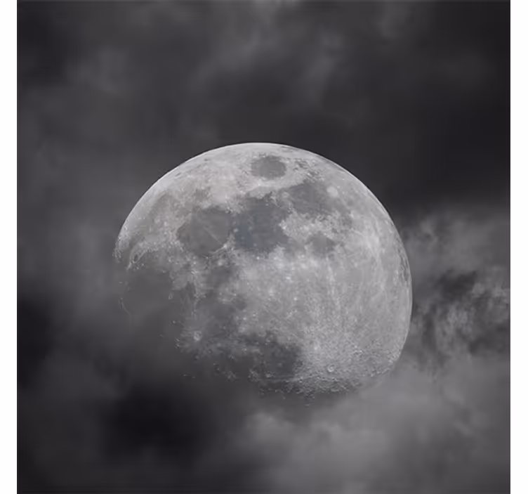 Rolgordijn woonkamer space design grijze planeet - TenStickers