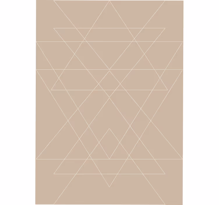 Rolgordijn beige nordic driehoeken mozaïek - TenStickers