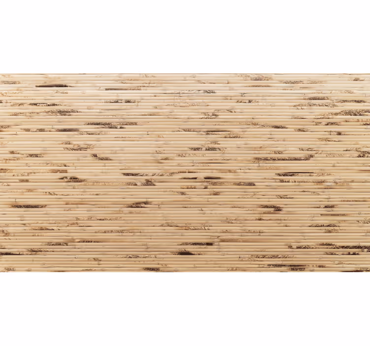 Rolgordijn beige met horizontale lichtbruine houten stokken - TenStickers