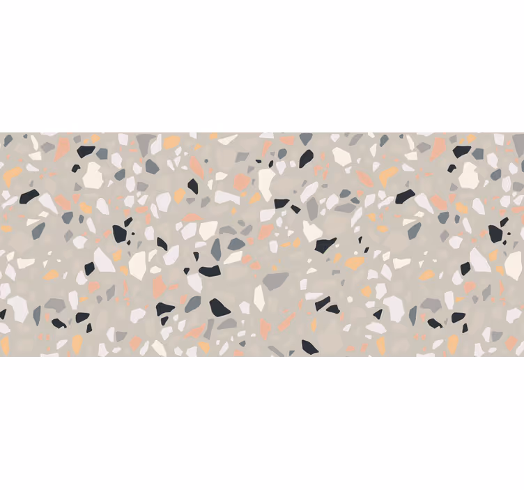 Rolgordijn beige met beige terrazzo patroon - TenStickers