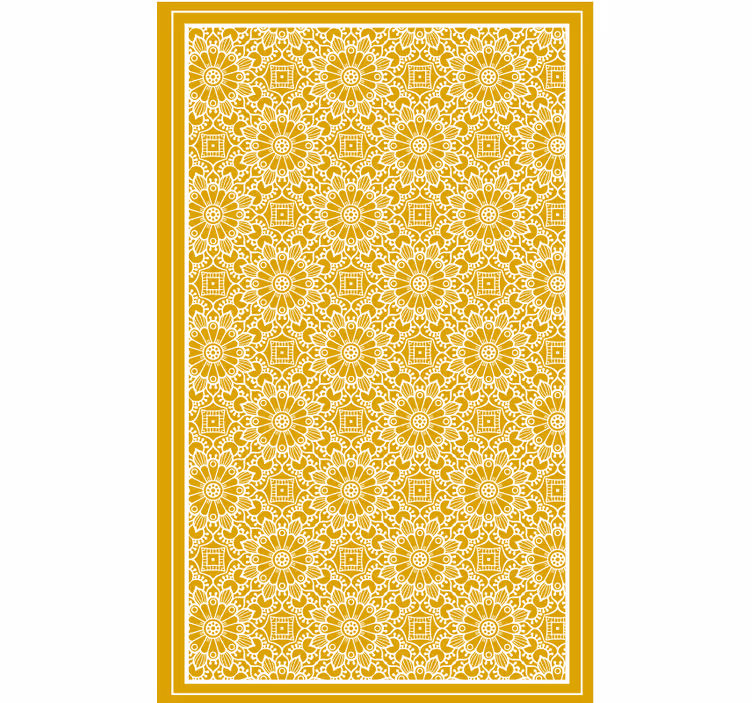 Raambekleding slaapkamer vintage vorm geel - TenStickers