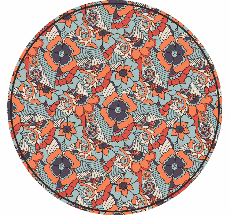 Raambekleding slaapkamer in bloemen paisley - TenStickers
