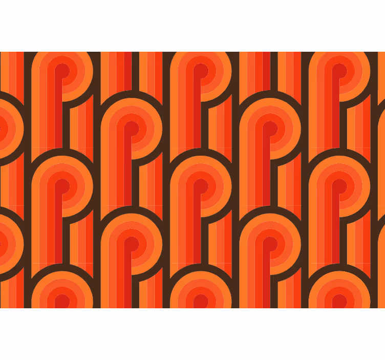 Raambekleding slaapkamer 70s oranje knoop - TenStickers
