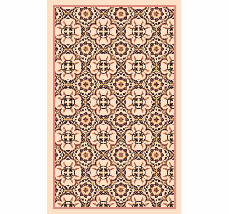 Raambekleding slaapkamer patroon vintage tegels - TenStickers