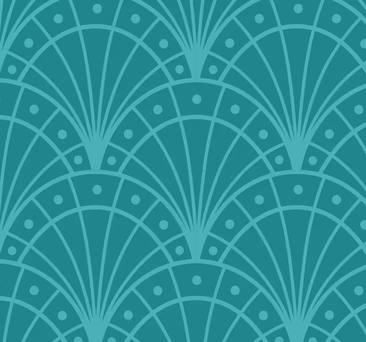 Raambekleding slaapkamer in artdeco stijl - TenStickers