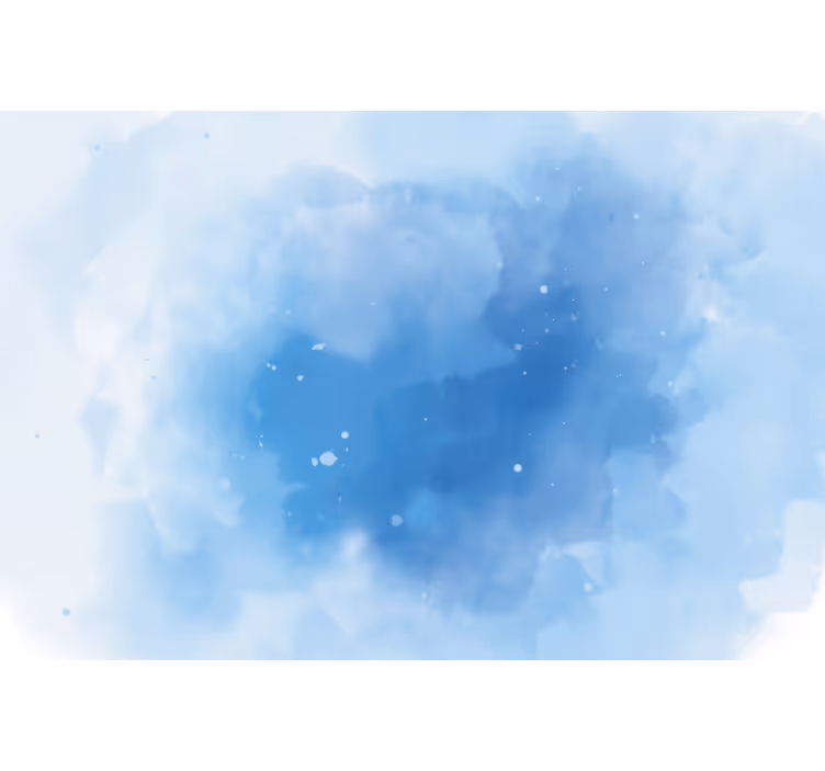 Raambekleding slaapkamer minimalistische blauwe aquarel - TenStickers