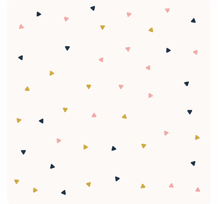 Raambekleding slaapkamer met minimalistisch driehoekmotief - TenStickers