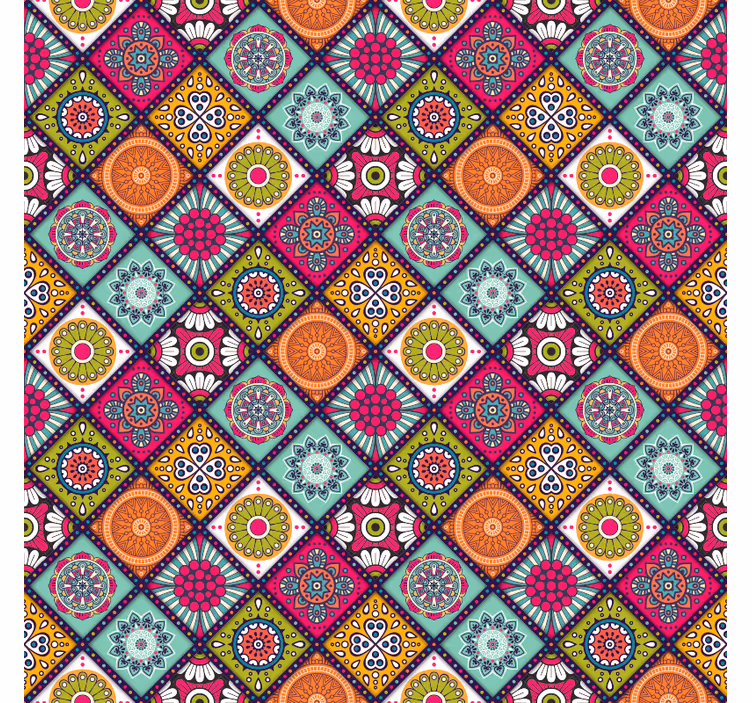 Raambekleding slaapkamer kleurrijk mandala patroon - TenStickers