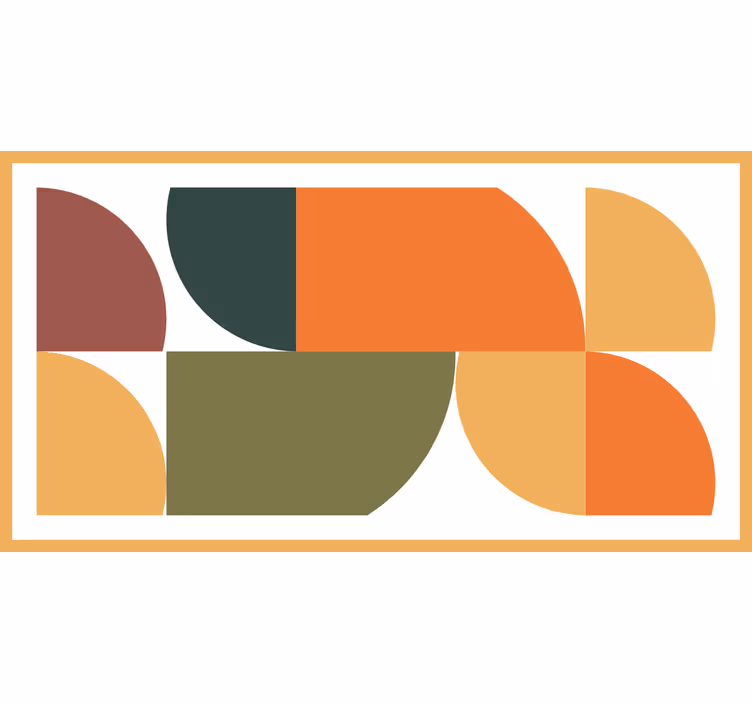 Raambekleding slaapkamer abstract geometrische kunst - TenStickers