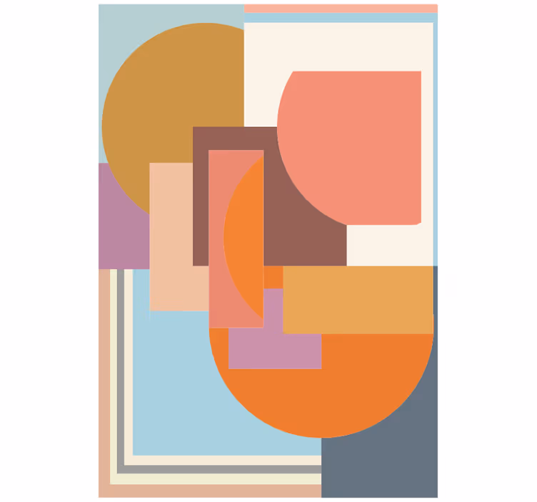 Raambekleding slaapkamer modern geometrisch mozaïek - TenStickers