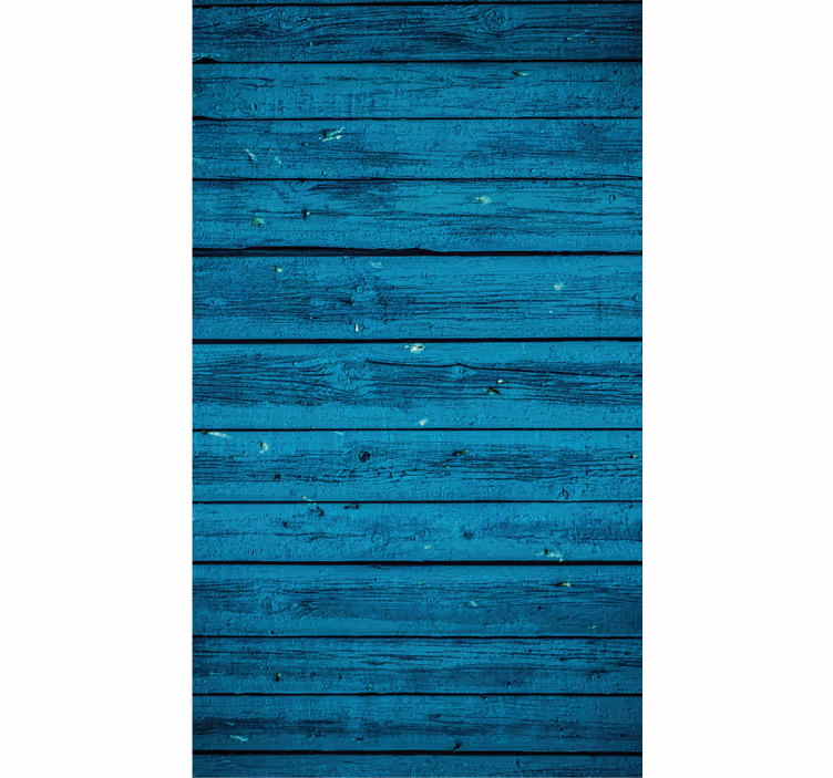 Raambekleding slaapkamer blauw hout - TenStickers