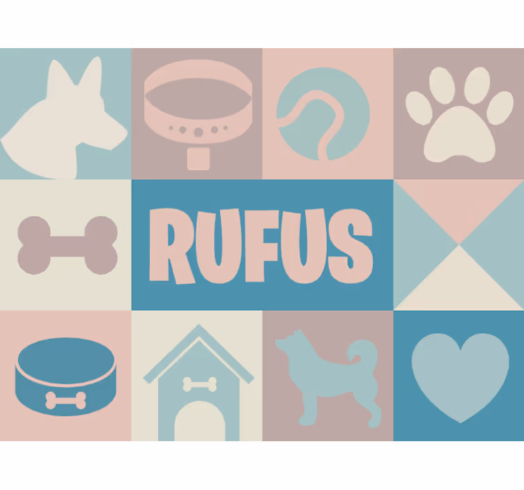 Raambekleding slaapkamer honden gepersonaliseerd - TenStickers