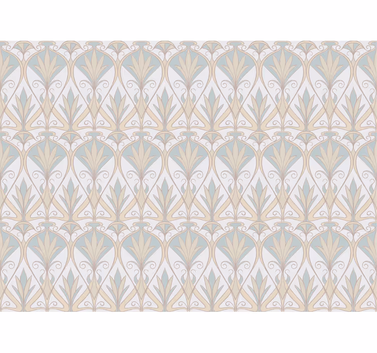 Raambekleding slaapkamer botanisch retro bloemenpatroon - TenStickers