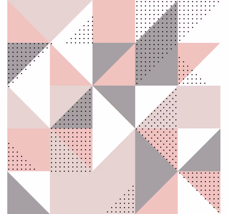 Raambekleding slaapkamer pastel scandinavische driehoeken - TenStickers