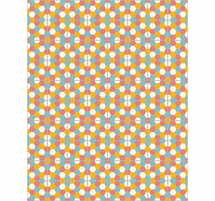 Raambekleding slaapkamer met geometrisch patroon - TenStickers